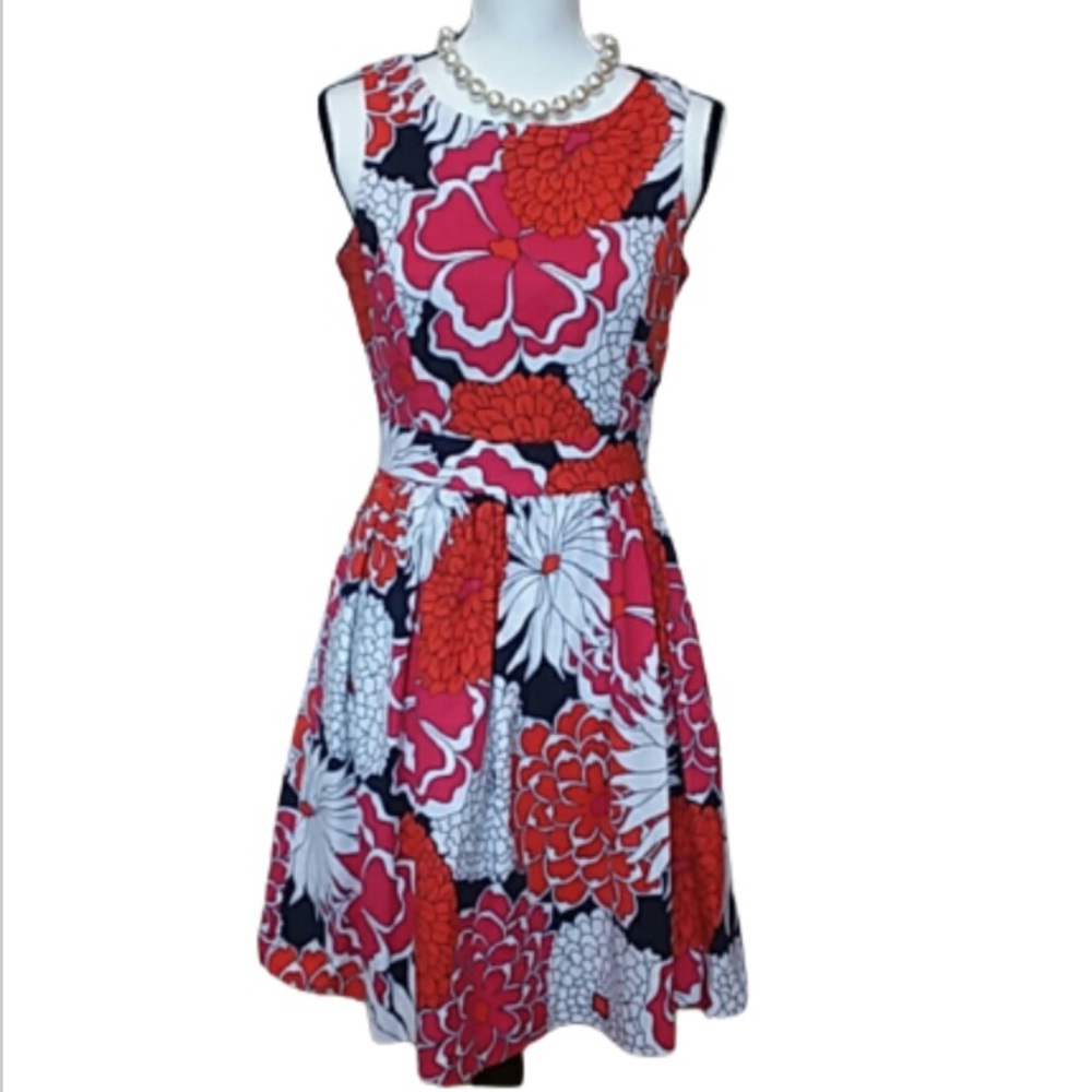 Eliza J fit and flare floral dress size 4